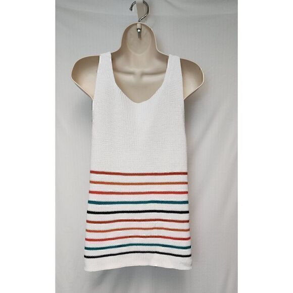 Women's Knit Strappy Tank Tops Scoop Neck Basic Colorblock Casual Flowy Size S - Picture 7 of 8